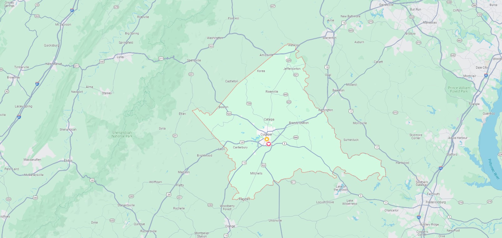 Image of Google Map location